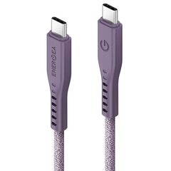Кабель ENERGEA Flow USB-C - USB-C 1.5 м, purple 240W 5A PD Fast Charge цена и информация | Кабели для телефонов | pigu.lt