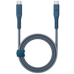 Кабель ENERGEA Flow USB-C - USB-C 1.5 м, blue 240W 5A PD Fast Charge цена и информация | Кабели для телефонов | pigu.lt