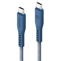 Кабель ENERGEA Flow USB-C - USB-C 1.5 м, blue 240W 5A PD Fast Charge цена и информация | Кабели для телефонов | pigu.lt