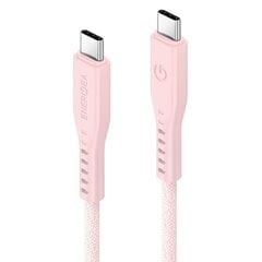 Кабель ENERGEA Flow USB-C - USB-C 1,5 м, розовый 240 Вт 5A PD Fast Charge цена и информация | Кабели для телефонов | pigu.lt
