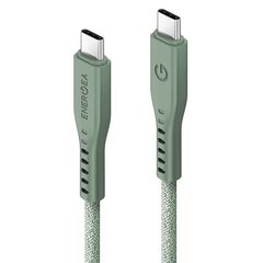 ENERGEA kabel Flow USB-C - USB-C 1.5m zielony|geen 240W 5A PD Fast Charge цена и информация | Кабели для телефонов | pigu.lt