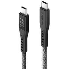 ENERGEA kabel Flow USB-C - USB-C Digital Display 1.5m czarny|black 240W 5A PD Fast Charge цена и информация | Кабели для телефонов | pigu.lt