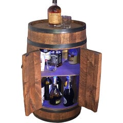Деревянный бар-бочка со светодиодной RGB-подсветкой USB-питание Деревенский винный бар 80 см цена и информация | Кухонная утварь | pigu.lt