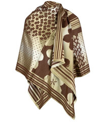 Элегантный двусторонний шарф с золотой нитью и цветочным узором. цена и информация | Женские шарфы, платки | pigu.lt