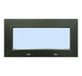 ARUTECH naujas PVC uždaras langas 602*343 juoda/balta kaina ir informacija | Plastikiniai langai | pigu.lt