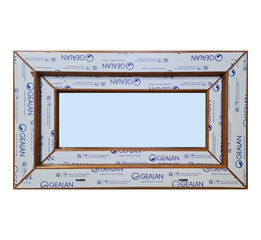 Atidaromas PVC langas 698*439 Golden Oak/white Arutech kaina ir informacija | Plastikiniai langai | pigu.lt