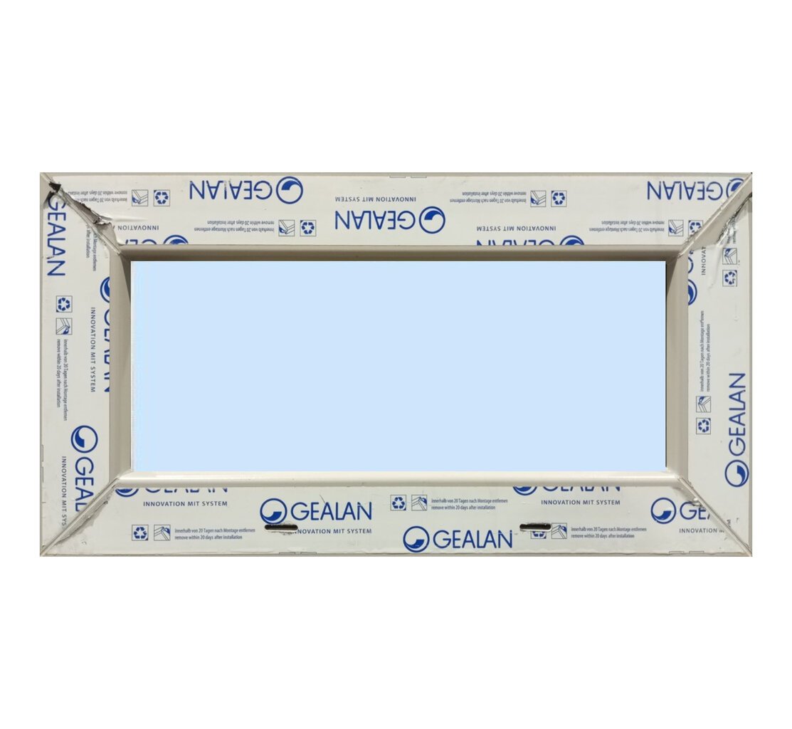 ARUTECH PVC langas uždarytas 602*343 RAL7004 pilka/balta kaina ir informacija | Plastikiniai langai | pigu.lt