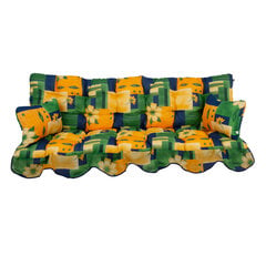 Sūpynės pagalvė Patio Minorca, žalia/geltona kaina ir informacija | Pagalvės, užvalkalai, apsaugos | pigu.lt