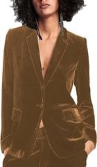Женский бархатный пиджак Sebowel, коричневый цена и информация | Женские пиджаки | pigu.lt