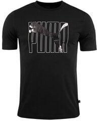 Marškinėliai vyrams Pu Ess+ Logo Lab Holiday Tee 675922 01, juodi цена и информация | Мужские футболки | pigu.lt