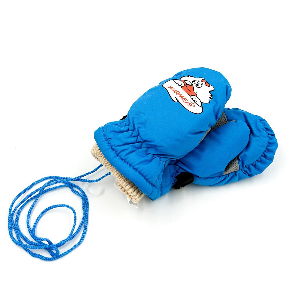 Pirštinės vaikams 1NK-C085-04, mėlynos kaina ir informacija | Žiemos drabužiai vaikams | pigu.lt
