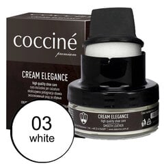 Coccine batų tepalas su kempinėle Cream Elegance,baltas, 50 ml kaina ir informacija | Drabužių ir avalynės priežiūros priemonės | pigu.lt