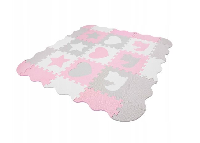 Kilimėlis-dėlionė 4Fizjo, 25 d., pilkas/rožinis kaina ir informacija | Lavinimo kilimėliai | pigu.lt