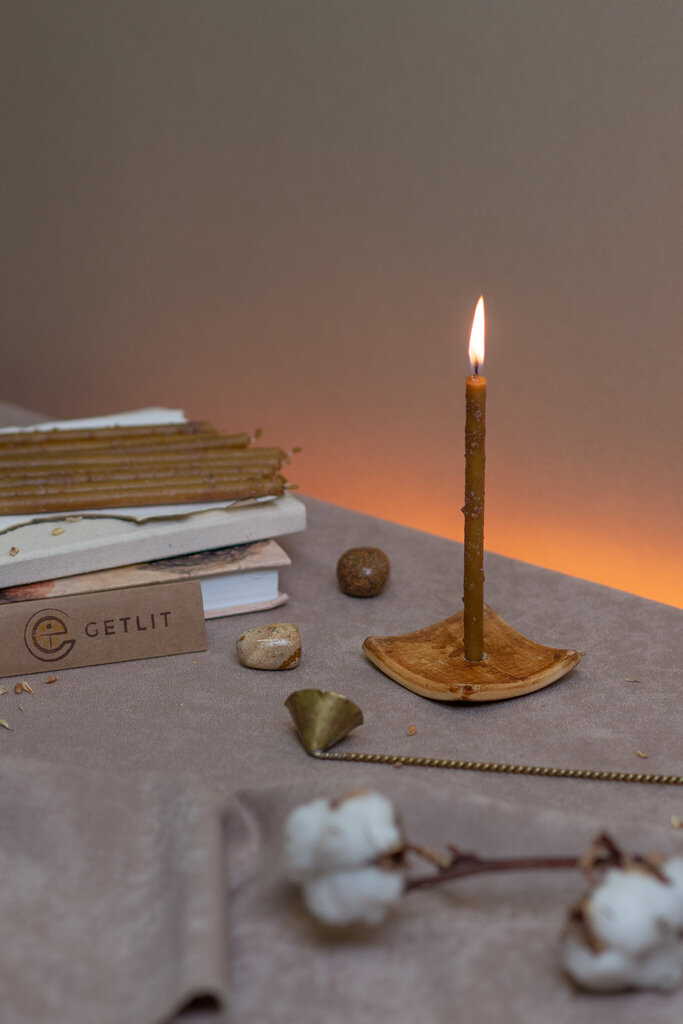 Get Lit rankų darbo žvakės su smilkalais, 26 cm. kaina ir informacija | Žvakės, Žvakidės | pigu.lt