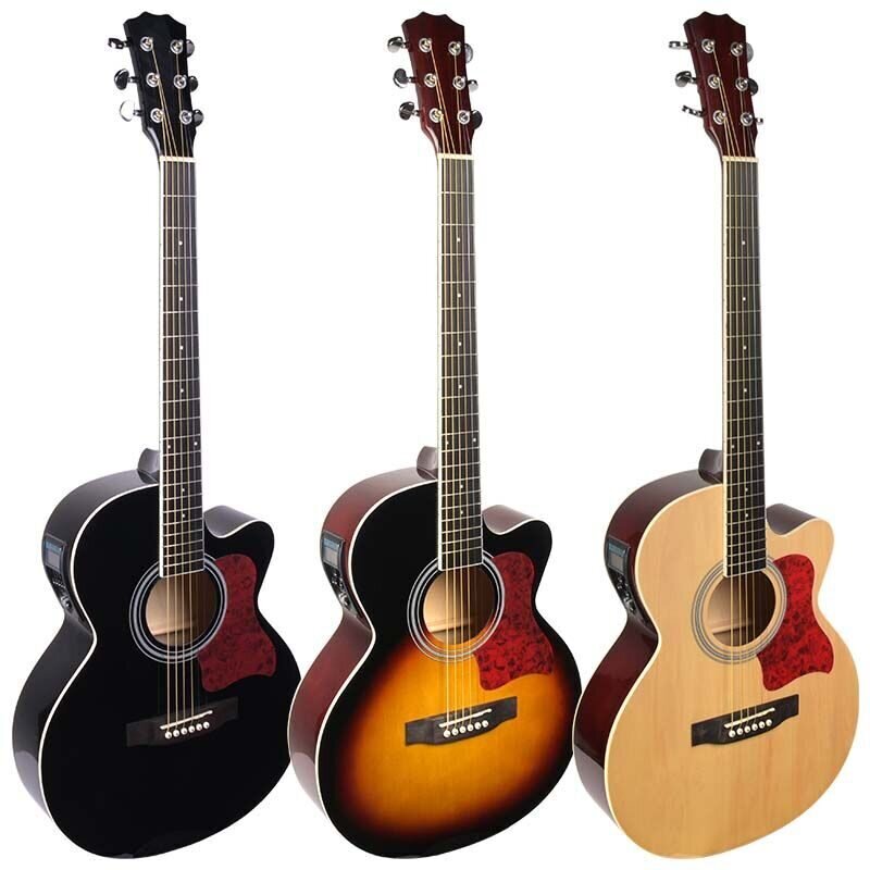 Elektro-akustinės gitaros rinkinys NN EAG Natural kaina ir informacija | Gitaros | pigu.lt