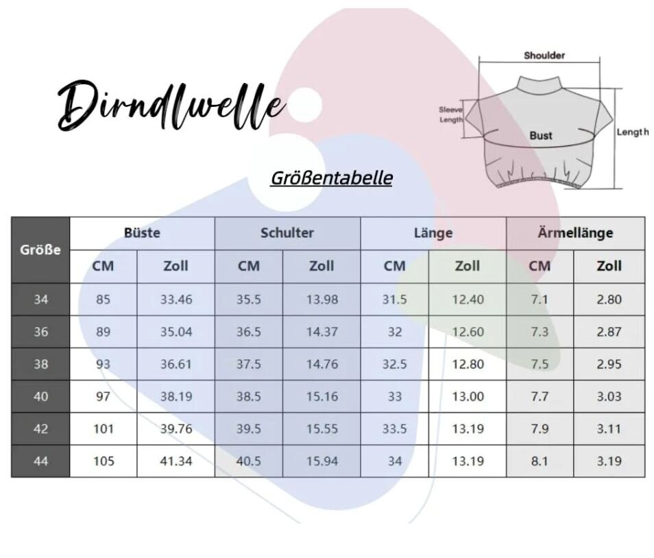 Palaidinė moterims Dirndlwelle, balta kaina ir informacija | Palaidinės, marškiniai moterims | pigu.lt