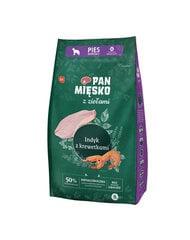 Pan Mięsko для собак крупных пород с индейкой, креветками и травами, 9 кг цена и информация |  Сухой корм для собак | pigu.lt