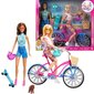 Lėlių rinkinys su dviračiu ir priedais Barbie цена и информация | Žaislai mergaitėms | pigu.lt