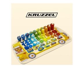 Edukacinė medinė dėlionė 6in1 Kruzzel kaina ir informacija | Lavinamieji žaislai | pigu.lt