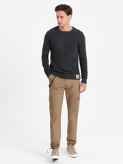 мужские брюки с карманами и штаниной - теплый коричневый v2 om-pacg-0189 цена и информация | Мужские брюки FINIS | pigu.lt