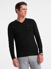 мужской текстурированный свитер с круглым вырезом — черный v4 om-swsw-0104 124120-7 цена и информация | Мужские свитера | pigu.lt