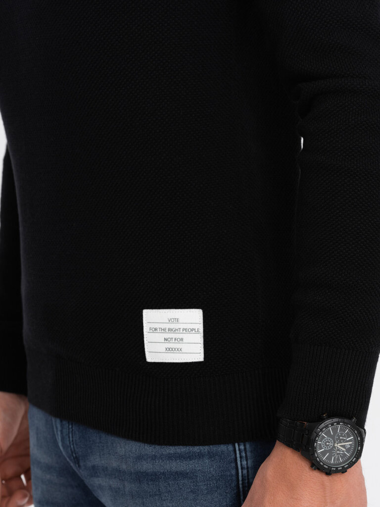 Megztinis vyrams Ombre Clothing, juodas цена и информация | Megztiniai vyrams | pigu.lt