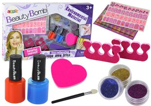 Manikiūro rinkinys su lipdukais vaikams Lean toys, Beauty Bomb, 1 vnt. kaina ir informacija | Kosmetika vaikams ir mamoms | pigu.lt