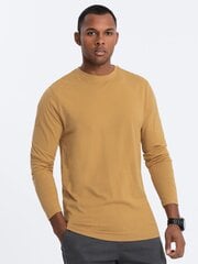 мужская рубашка без принта с длинным рукавом — горчичная v10 om-lsbl-0106 124063-7 цена и информация | Футболка мужская | pigu.lt