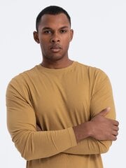 мужская рубашка без принта с длинным рукавом — горчичная v10 om-lsbl-0106 124063-7 цена и информация | Футболка мужская | pigu.lt