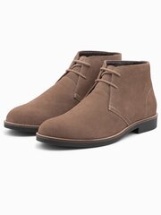 кожаные ботинки мужские - темно-бежевые v4 om-focs-0134 цена и информация | Мужские ботинки | pigu.lt