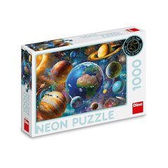 Neoninė dėlionė Kosmosas Dino, 1000d. kaina ir informacija | Dėlionės (puzzle) | pigu.lt