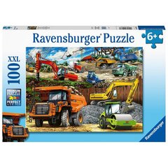 Пазл Ravensburger 100 деталей, строительные машины цена и информация | Пазлы | pigu.lt