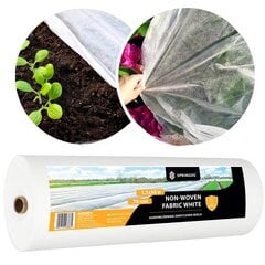 Зимний агротекстиль Springos AG0001 70г/м2 50х1,1м, белый цена и информация | Садовые инструменты | pigu.lt
