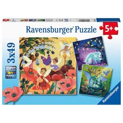 Пазл Ravensburger 3х49 шт., волшебные персонажи цена и информация | Пазлы | pigu.lt