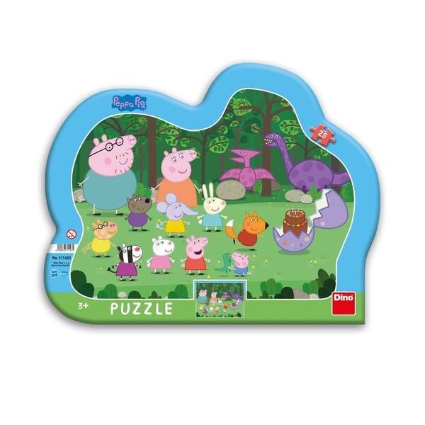 Siluetų dėlionė Peppa Pig Dino, 25d. kaina ir informacija | Dėlionės (puzzle) | pigu.lt
