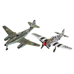 Боевой комплект Revell Messerschmitt Me262 и P-51B Mustang 1:72 цена и информация | Коллекционные модели автомобилей | pigu.lt