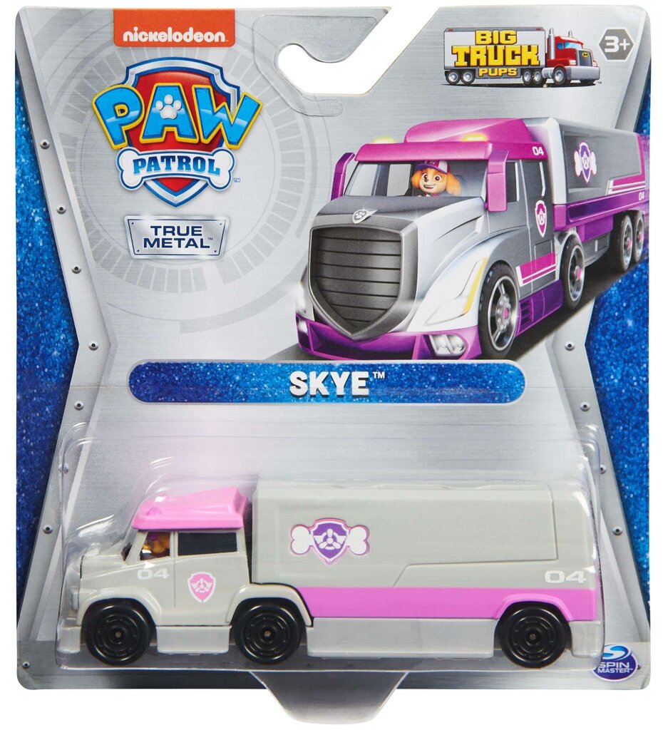 Žaislinis sunkvežimis Paw Patrol Skye Mini Big Truck Pups True Metal kaina ir informacija | Žaislai mergaitėms | pigu.lt
