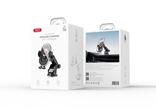 XO car holder WX038 with inductive charging black 15W with suction cup цена и информация | Держатели для телефонов | pigu.lt