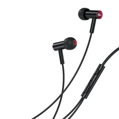 XO wired earphones EP49 jack 3,5 mm black цена и информация | Наушники | pigu.lt