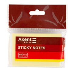 Стикеры Axent Delta, 50х75 мм, 100 листов, желтые цена и информация | Тетради и бумажные товары | pigu.lt