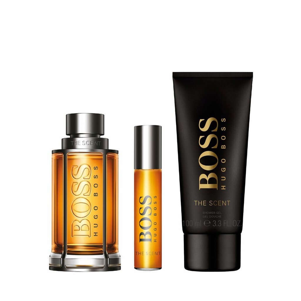 Rinkinys Hugo Boss The Scent vyrams: EDT, 100 ml + EDT, 10 ml + dušo žėlė, 100 ml kaina ir informacija | Kvepalai vyrams | pigu.lt