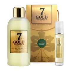 Rinkinys Luxana Seven Gold EDT vyrams: Tualetinis vanduo 1000 ml + tualetinis vanduo 50 ml kaina ir informacija | Kvepalai vyrams | pigu.lt