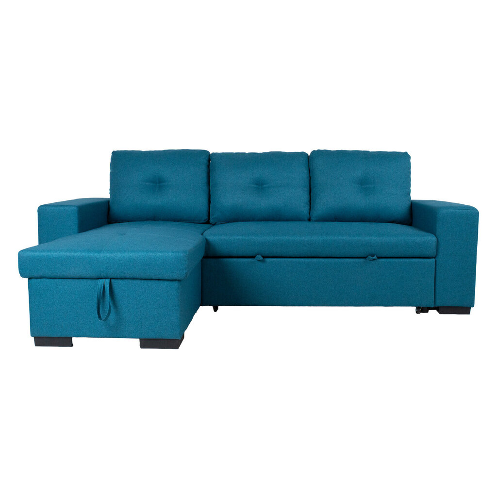 Kampinė sofa Home4you Carita, mėlyna цена и информация | Minkšti kampai | pigu.lt