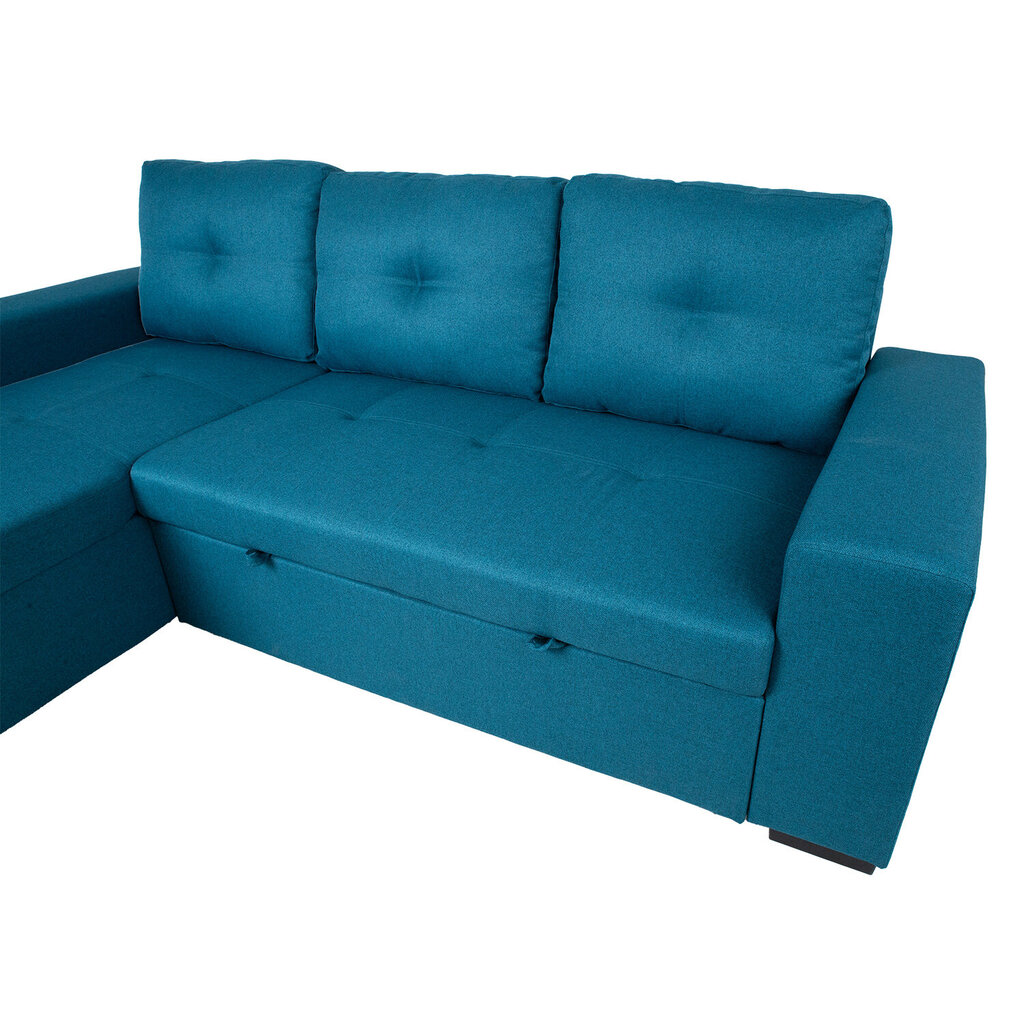 Kampinė sofa Home4you Carita, mėlyna kaina ir informacija | Minkšti kampai | pigu.lt