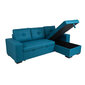 Kampinė sofa Home4you Carita, mėlyna kaina ir informacija | Minkšti kampai | pigu.lt