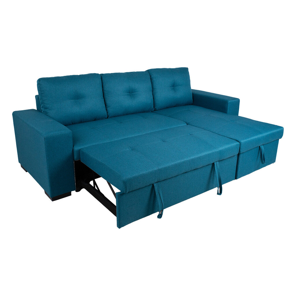 Kampinė sofa Home4you Carita, mėlyna цена и информация | Minkšti kampai | pigu.lt