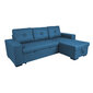Kampinė sofa Home4you Carita, mėlyna цена и информация | Minkšti kampai | pigu.lt
