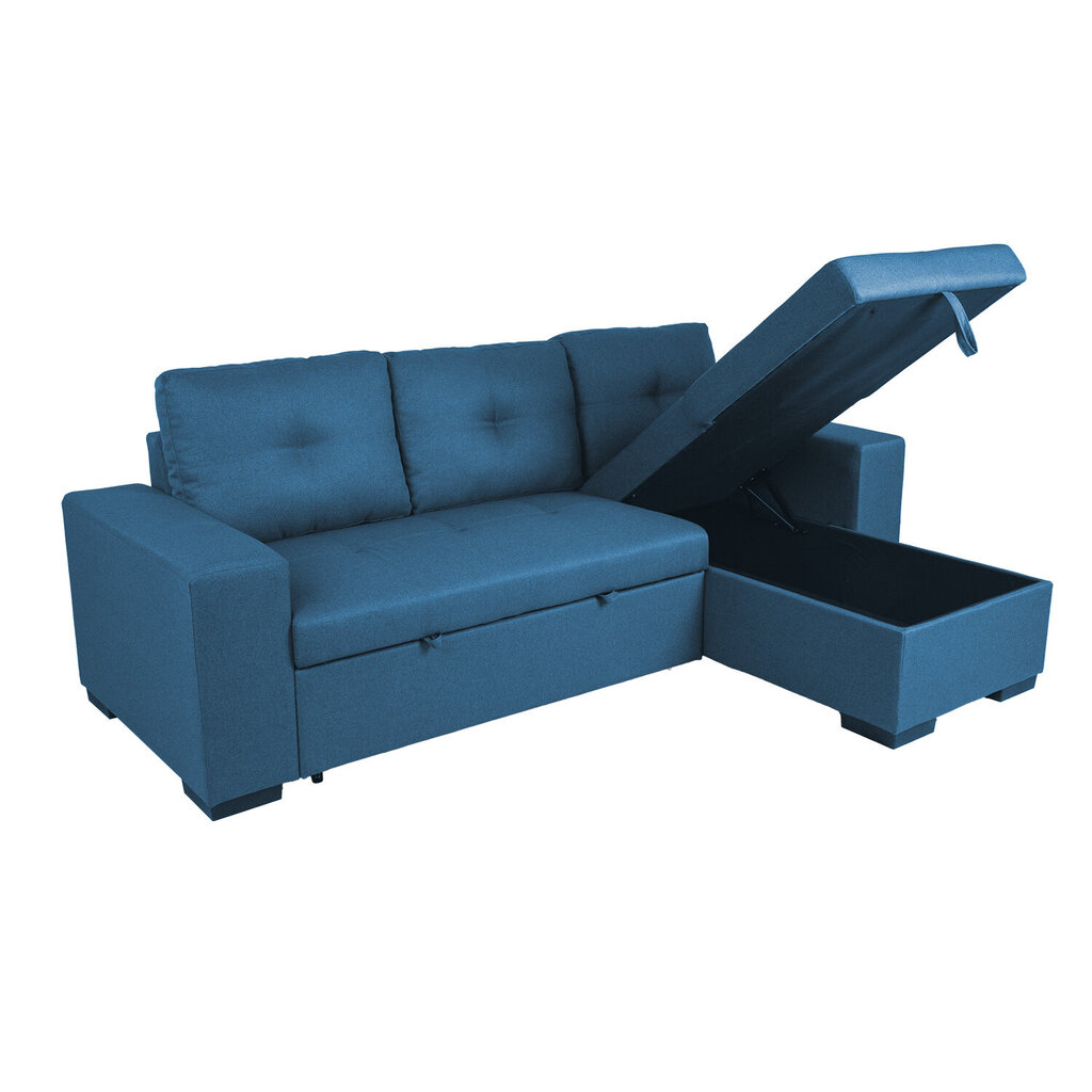 Kampinė sofa Home4you Carita, mėlyna цена и информация | Minkšti kampai | pigu.lt