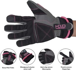 Женские тактильные зимние перчатки Handylandy, черно-розовые цена и информация | Женские перчатки | pigu.lt
