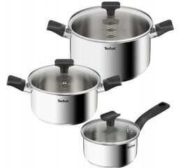 Tefal puodų rinkinys Ingenio Delicious B925S655, 16/20/24 cm, 6 dalių цена и информация | Кастрюли, скороварки | pigu.lt